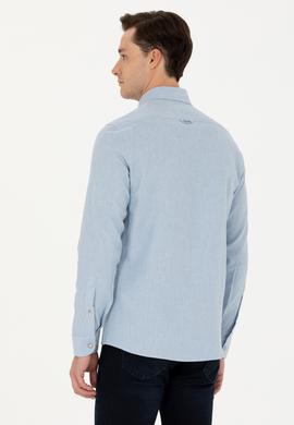 Erkek Açık Mavi Uzun Kollu Basic Gömlek - 50271275006
