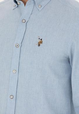 Erkek Açık Mavi Uzun Kollu Basic Gömlek - 50271275006