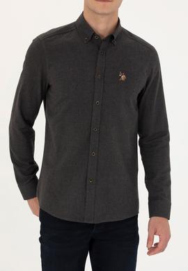 Erkek Siyah Uzun Kollu Basic Gömlek - 50271275169