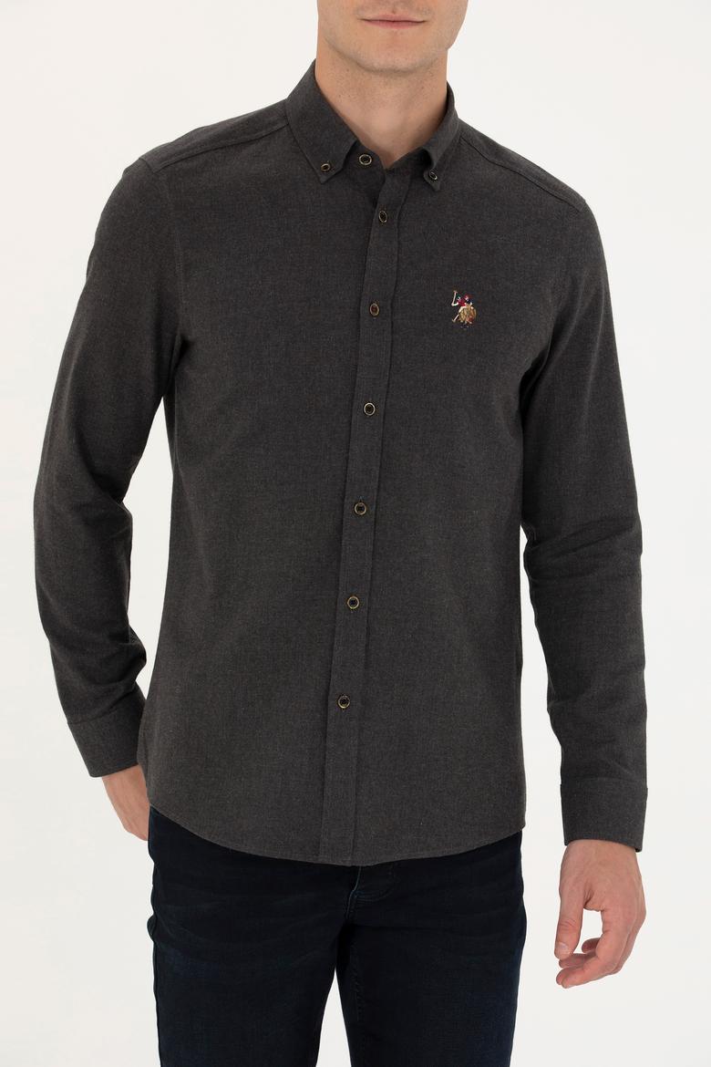 Erkek Siyah Uzun Kollu Basic Gömlek - 50271275169