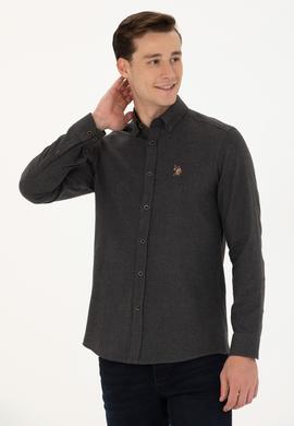 Erkek Siyah Uzun Kollu Basic Gömlek - 50271275169