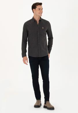 Erkek Siyah Uzun Kollu Basic Gömlek - 50271275169