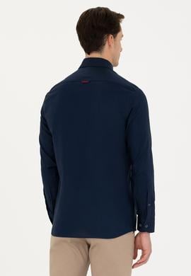 Erkek Lacivert Uzun Kollu Basic Gömlek - 50271276024