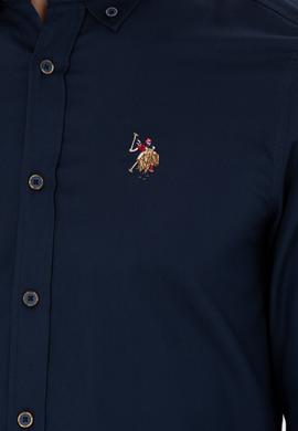 Erkek Lacivert Uzun Kollu Basic Gömlek - 50271276024