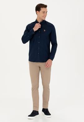Erkek Lacivert Uzun Kollu Basic Gömlek - 50271276024