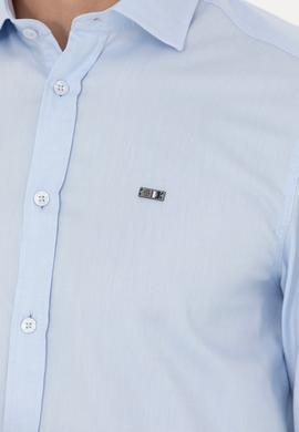 Erkek Açık Mavi Uzun Kollu Basic Gömlek - 50271279006