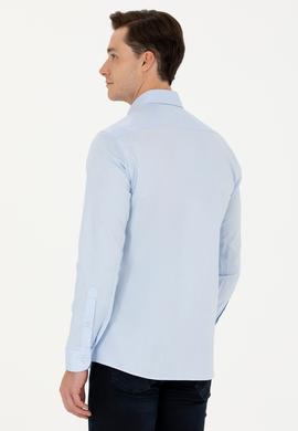 Erkek Açık Mavi Uzun Kollu Basic Gömlek - 50271279006