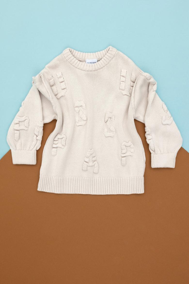 Kız Çocuk Krem Kazak