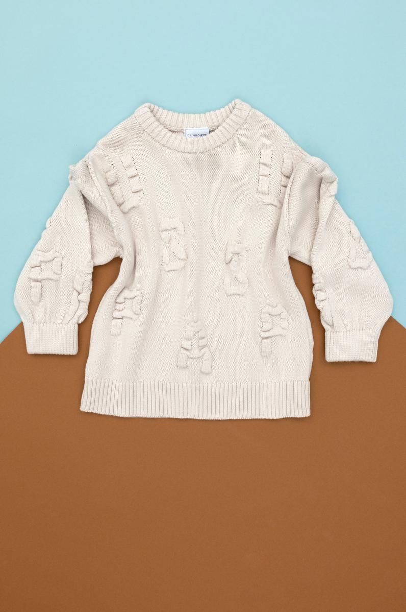 Kız Çocuk Krem Kazak