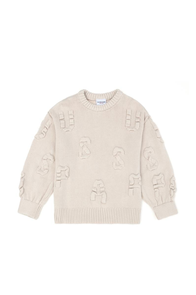 Kız Çocuk Krem Kazak