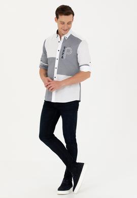 Erkek Lacivert Uzun Kollu Gömlek - 50272364006