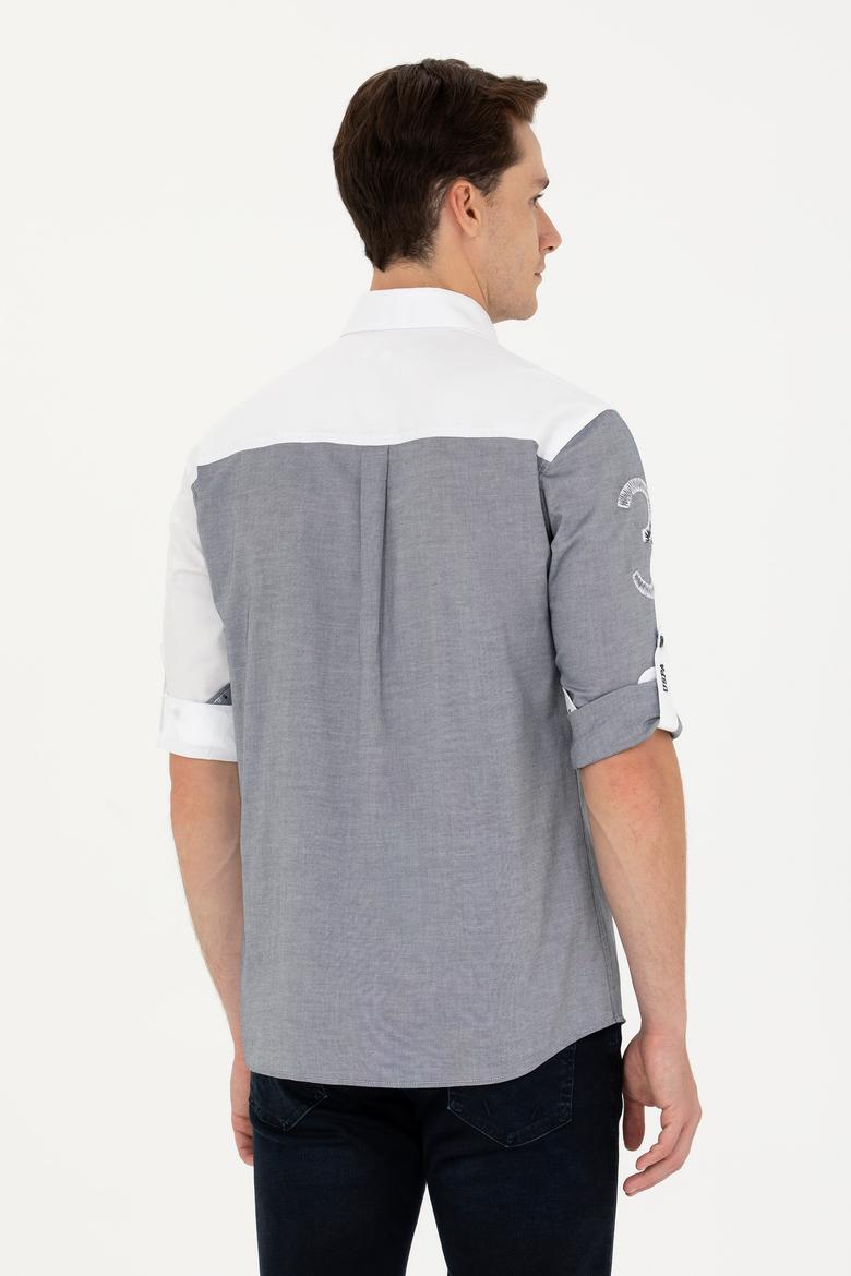 Erkek Lacivert Uzun Kollu Gömlek - 50272364006