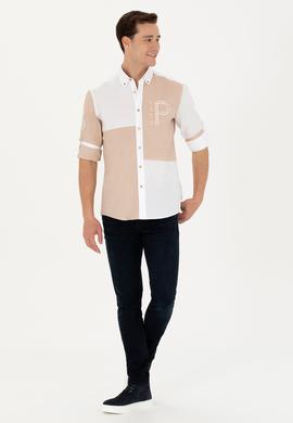 Erkek Kum Uzun Kollu Gömlek - 50272364024