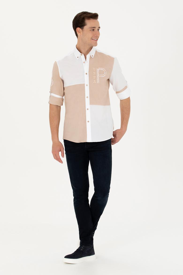 Erkek Kum Uzun Kollu Gömlek - 50272364024