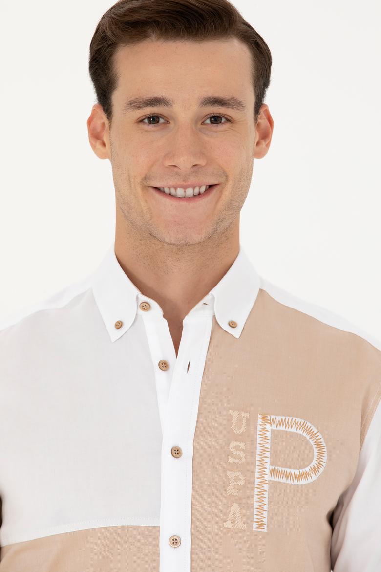 Erkek Kum Uzun Kollu Gömlek - 50272364024