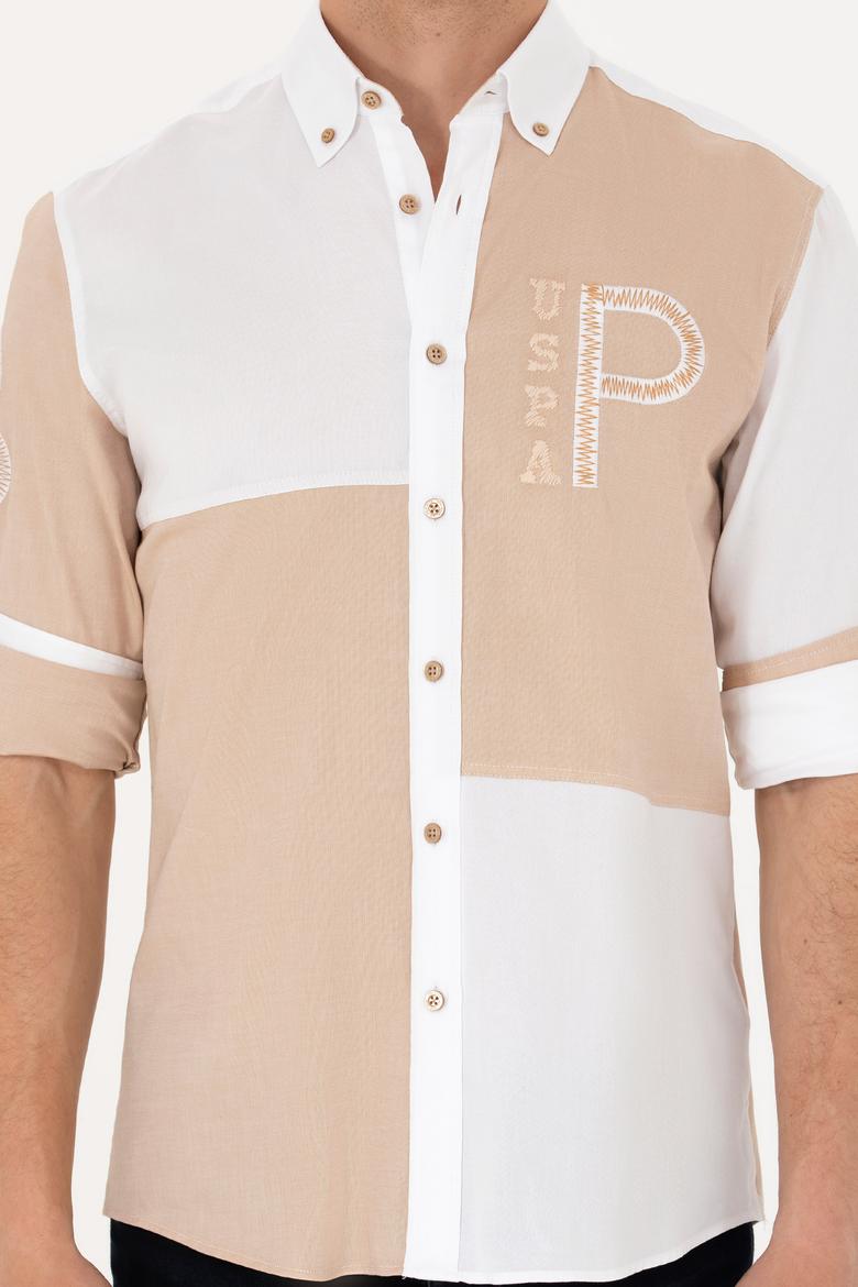 Erkek Kum Uzun Kollu Gömlek - 50272364024