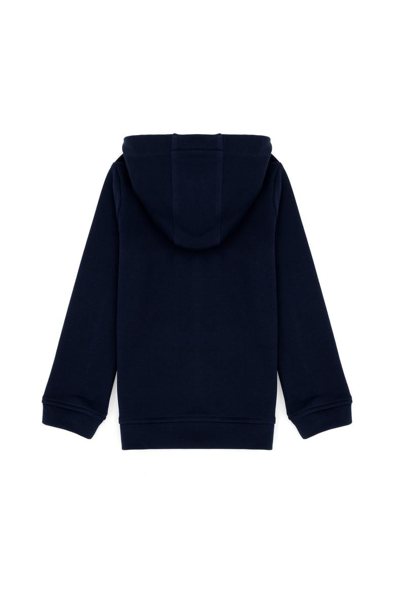 Çocuk Lacivert Fermuarlı Basic Sweatshirt - 50272613006