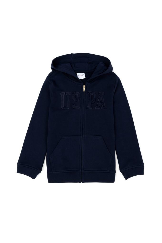 Çocuk Lacivert Fermuarlı Basic Sweatshirt