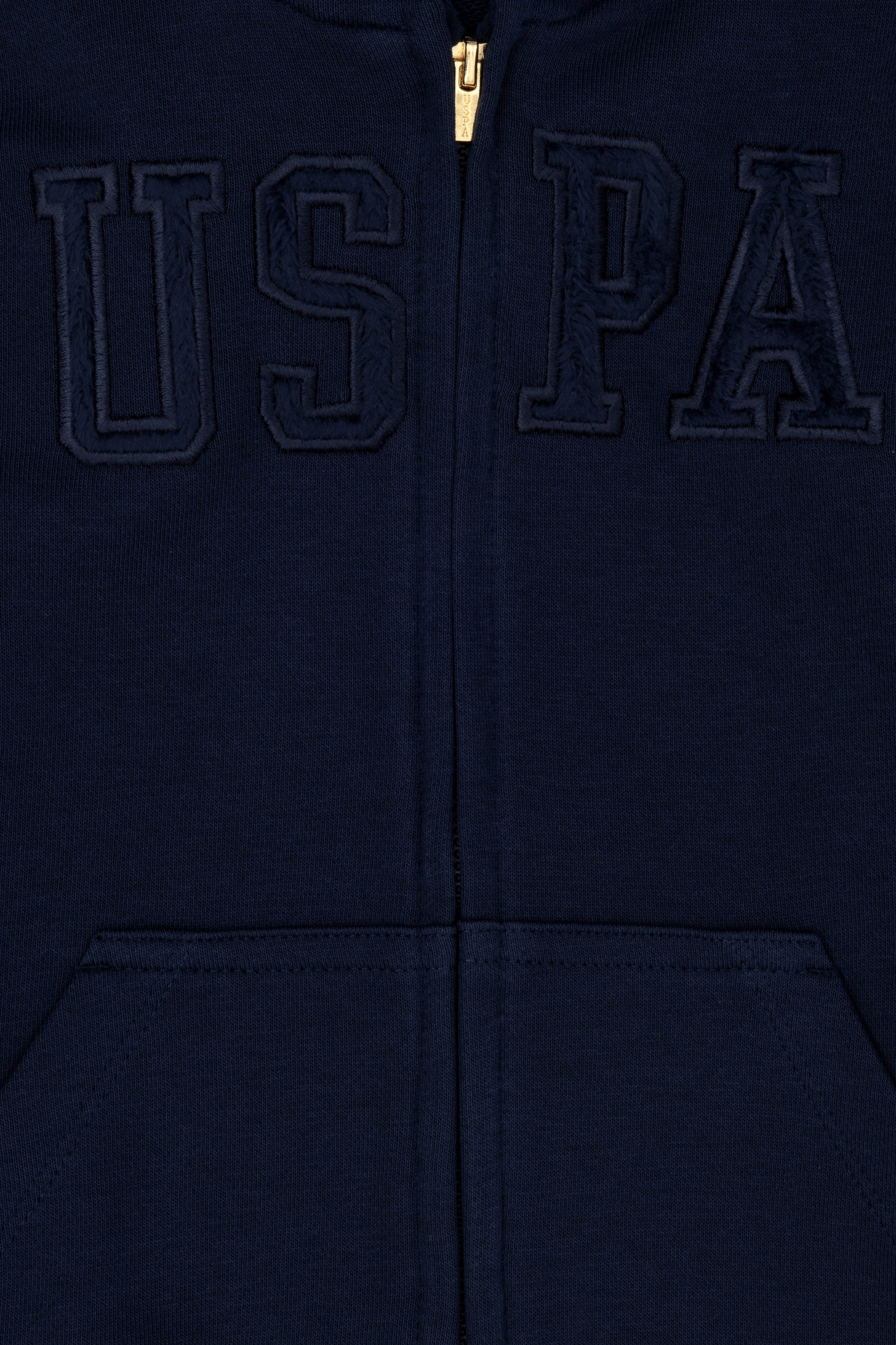 Çocuk Lacivert Fermuarlı Basic Sweatshirt - Image 3