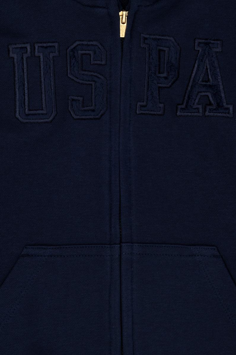 Çocuk Lacivert Fermuarlı Basic Sweatshirt