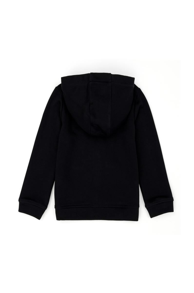 Çocuk Siyah Fermuarlı Basic Sweatshirt