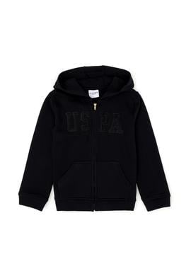 Çocuk Siyah Fermuarlı Basic Sweatshirt - 50272613036