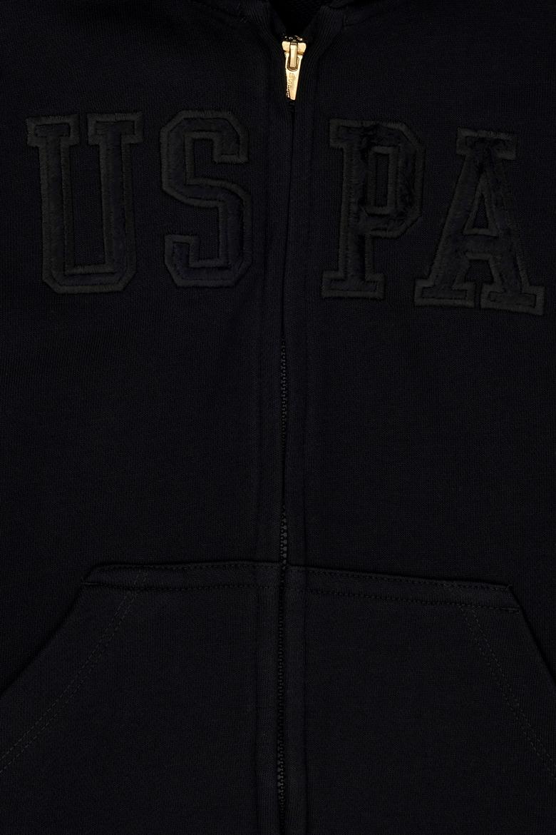 Çocuk Siyah Fermuarlı Basic Sweatshirt - 50272613036