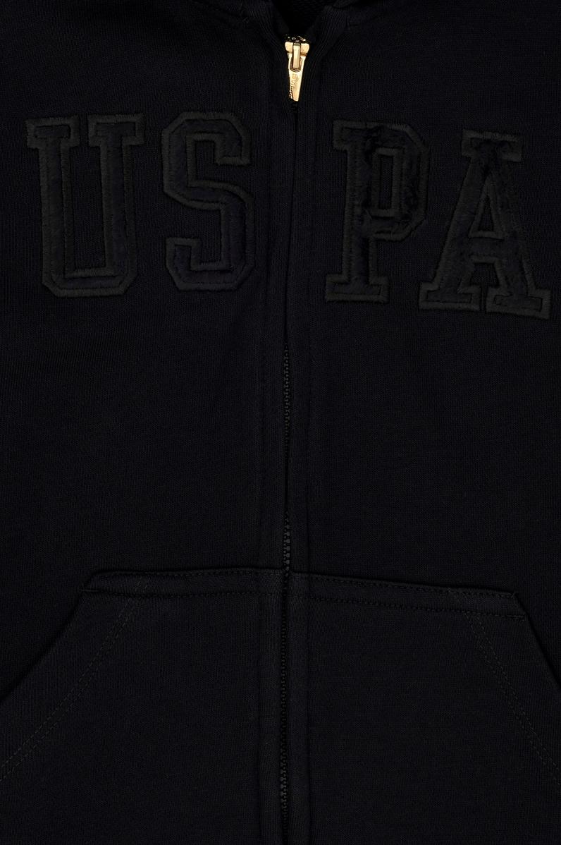 Çocuk Siyah Fermuarlı Basic Sweatshirt