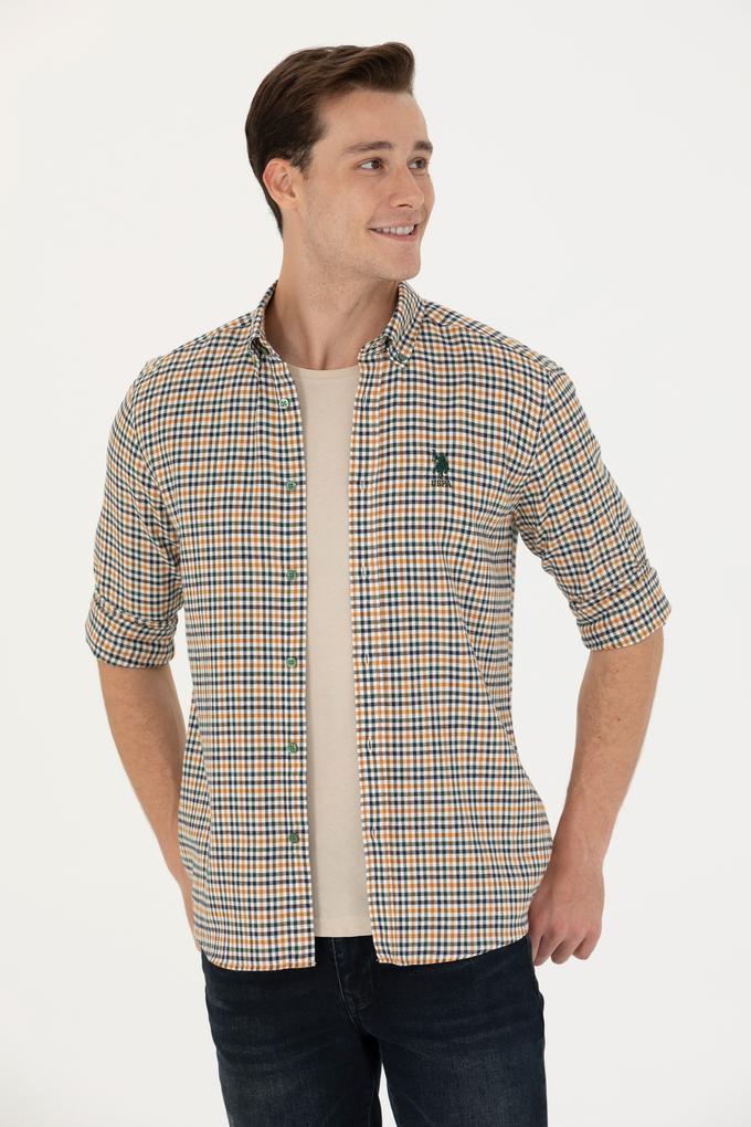 Erkek Yeşil Uzun Kollu Gömlek