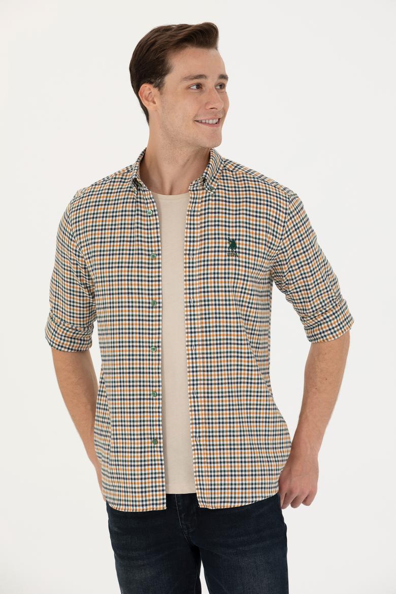 Erkek Yeşil Uzun Kollu Gömlek