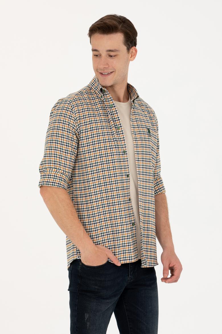 Erkek Yeşil Uzun Kollu Gömlek - 50272695015