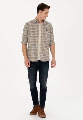 Erkek Yeşil Uzun Kollu Gömlek - 50272695015