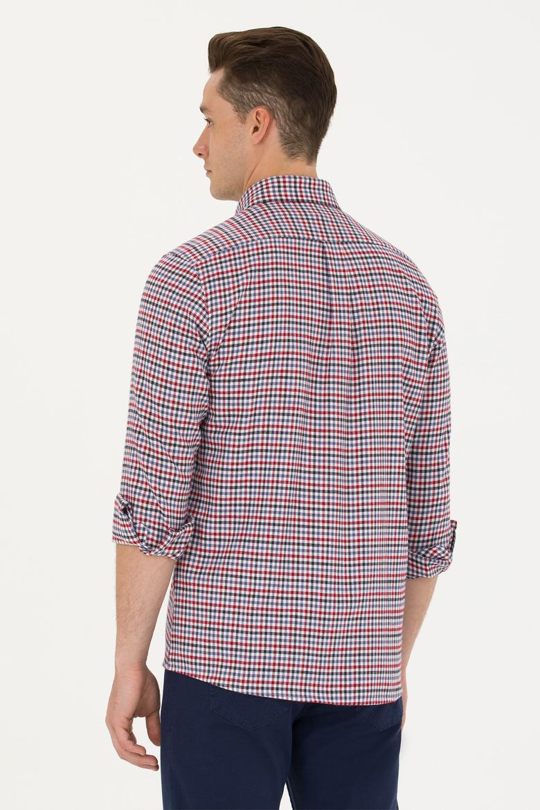 Erkek Saks Uzun Kollu Gömlek - 50272695024