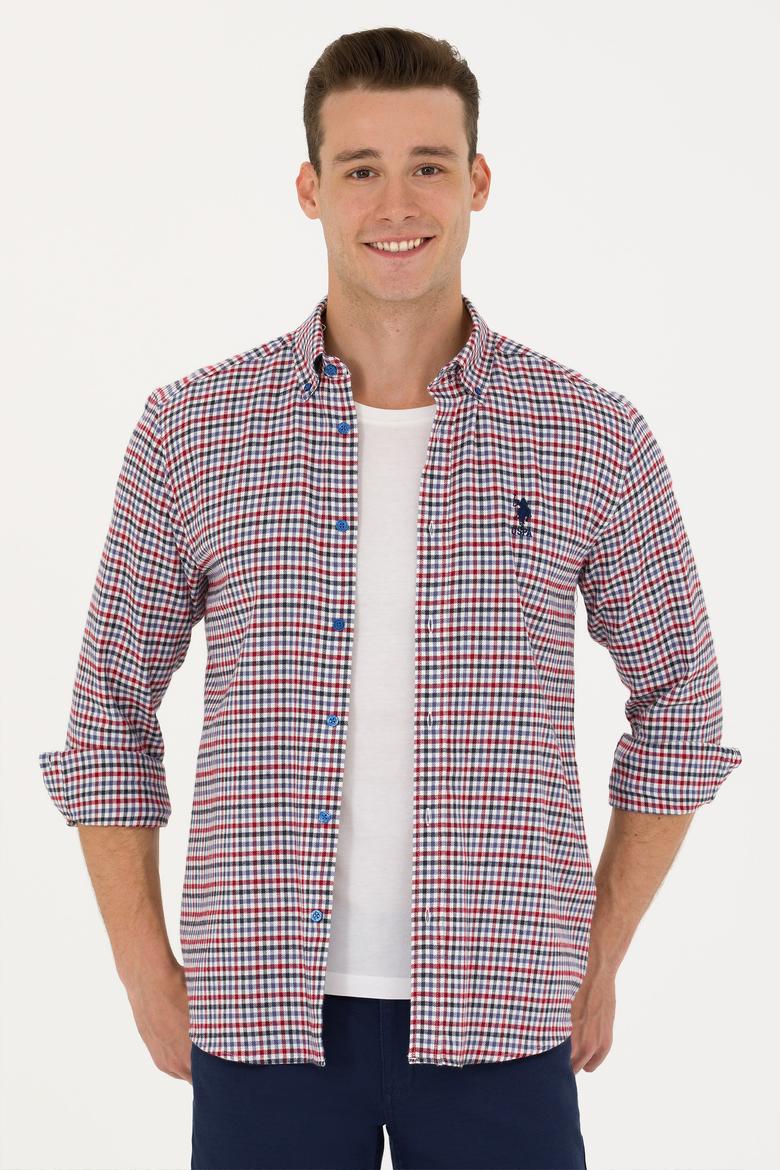 Erkek Saks Uzun Kollu Gömlek - 50272695024