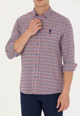 Erkek Saks Uzun Kollu Gömlek - 50272695024