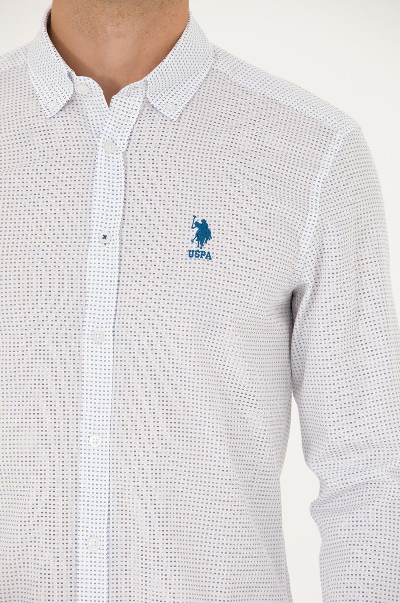 Erkek Saks Uzun Kollu Gömlek