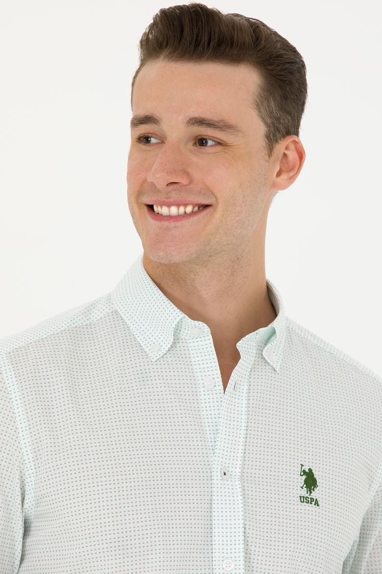 Erkek Yeşil Uzun Kollu Gömlek - 50272702021