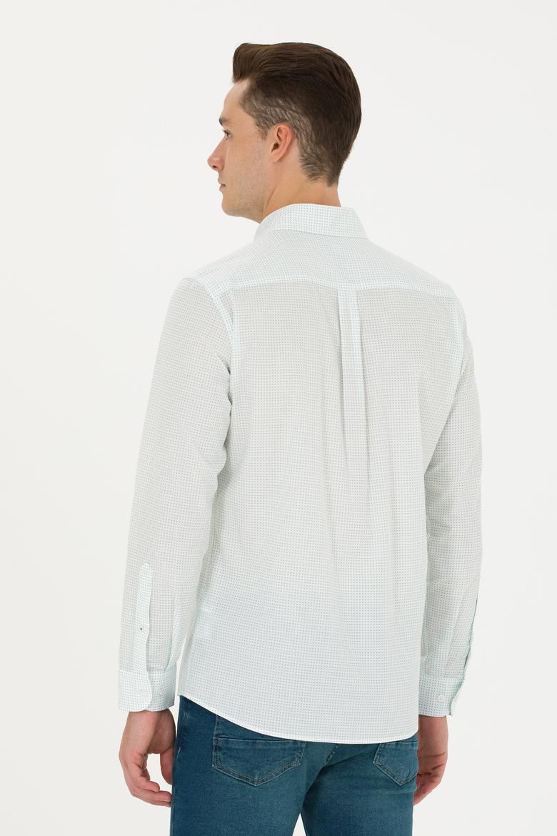 Erkek Yeşil Uzun Kollu Gömlek - 50272702021