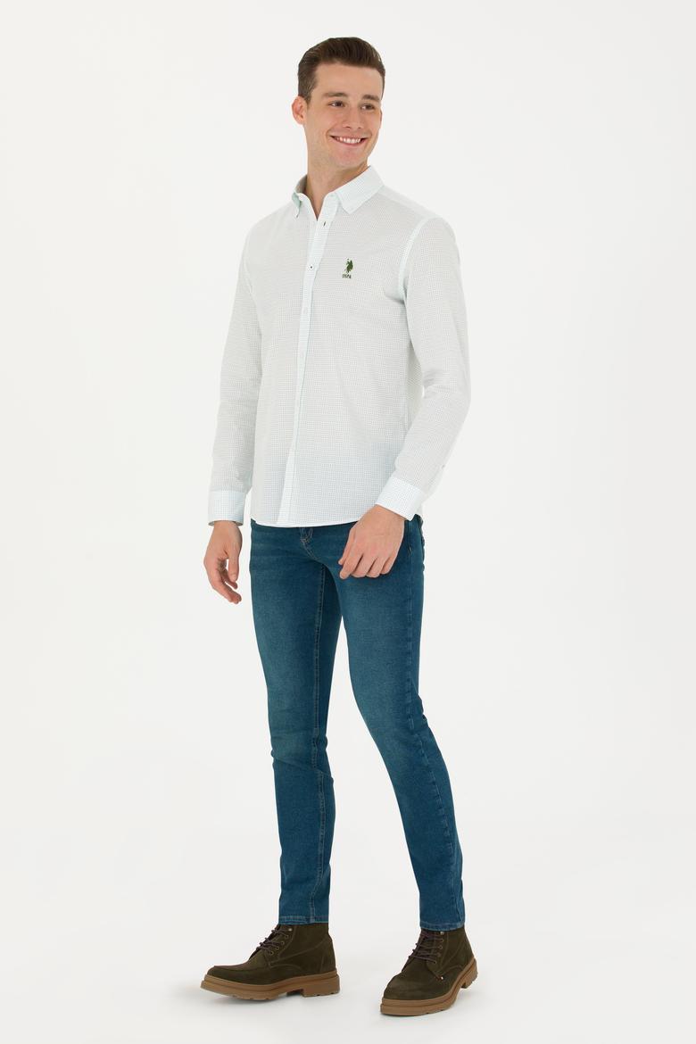 Erkek Yeşil Uzun Kollu Gömlek - 50272702021