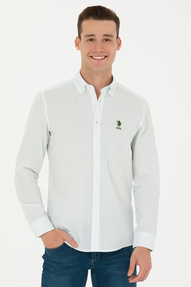 Erkek Yeşil Uzun Kollu Gömlek