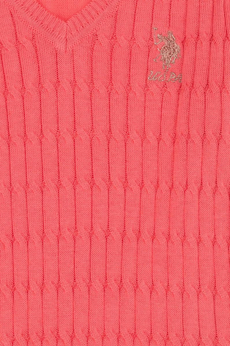 Kız Çocuk Pembe Basic Kazak