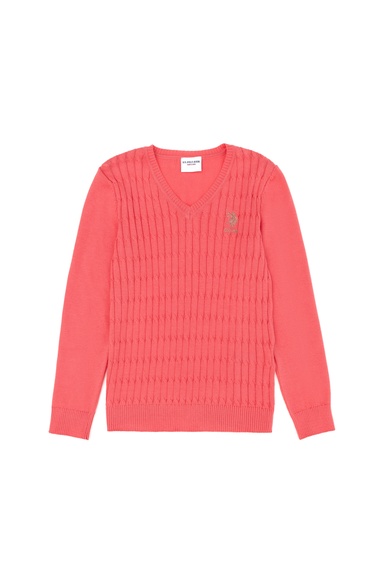 Kız Çocuk Pembe Basic Kazak