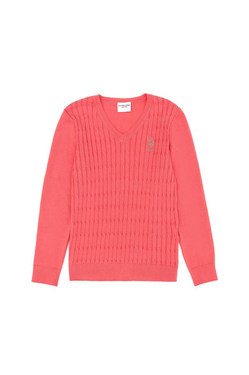 Kız Çocuk Pembe Basic Kazak