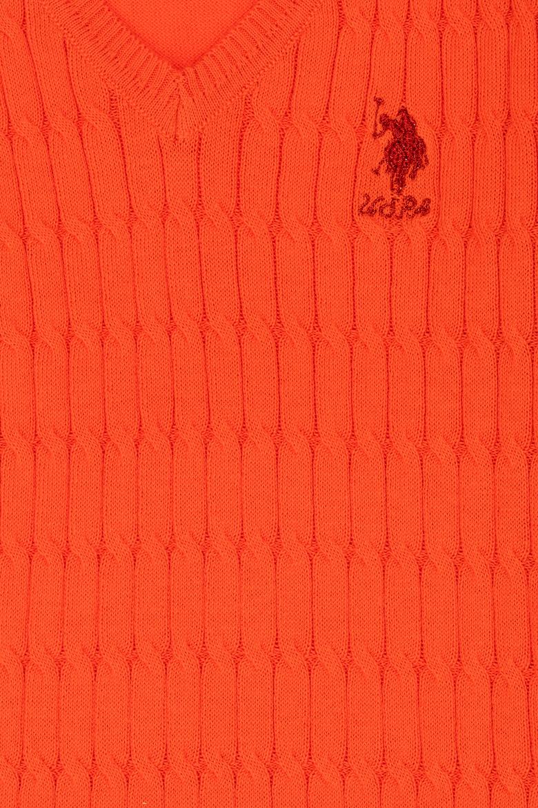 Kız Çocuk Turuncu Basic Kazak - 50275632036