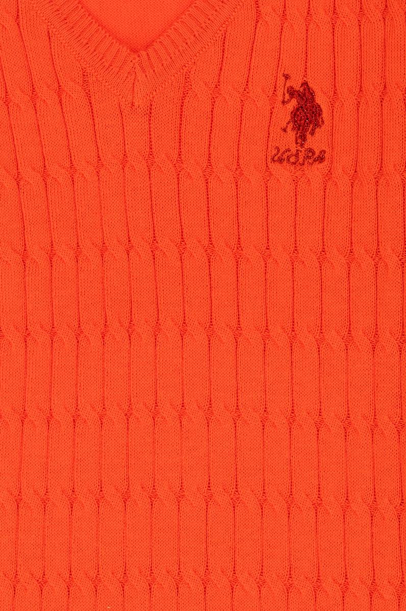 Kız Çocuk Turuncu Basic Kazak