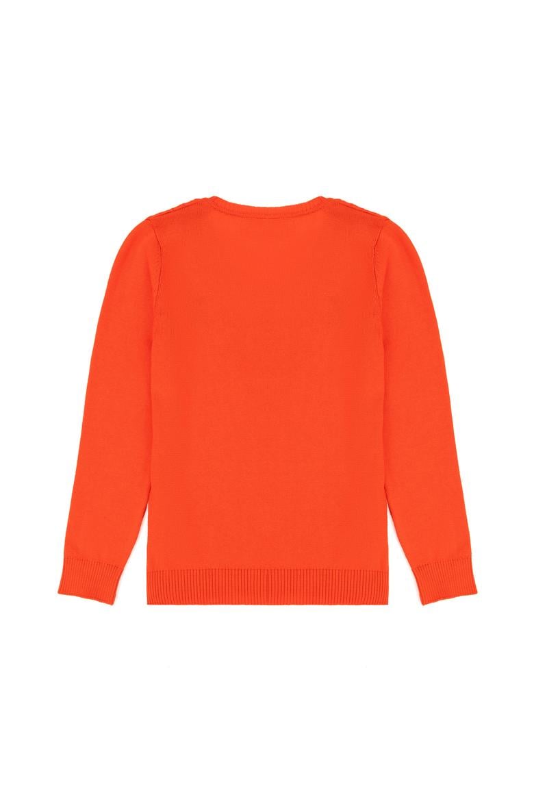 Kız Çocuk Turuncu Basic Kazak - 50275632036