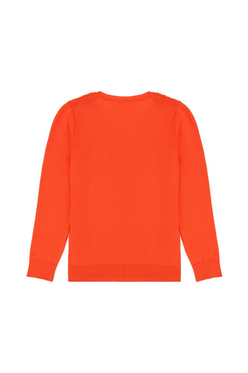 Kız Çocuk Turuncu Basic Kazak