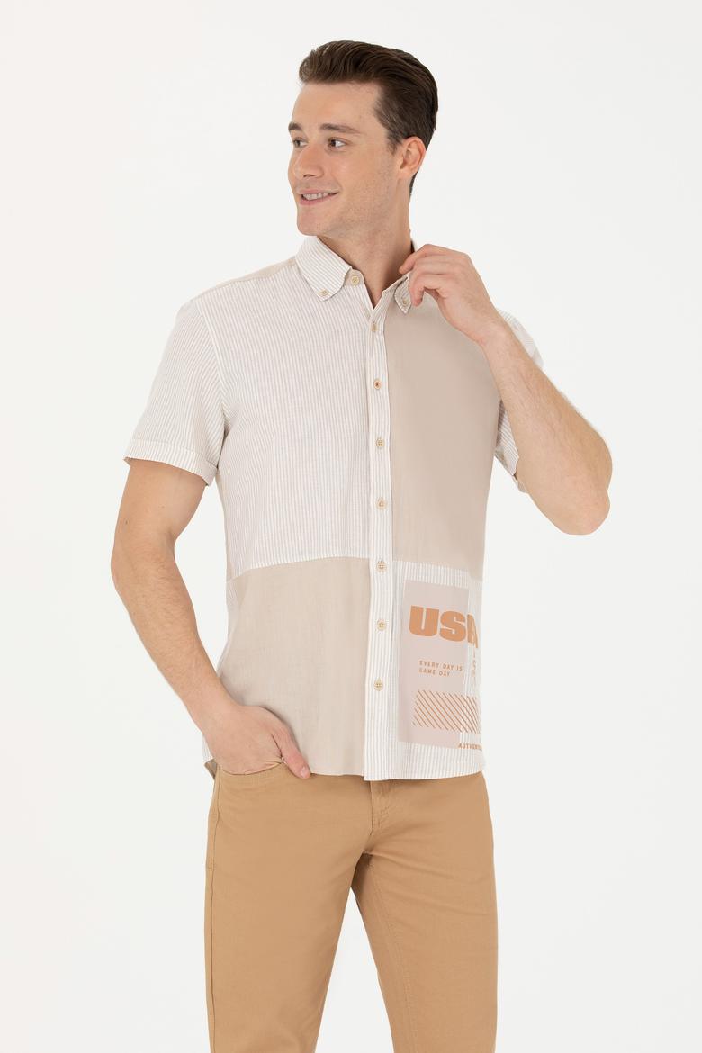 Erkek Taş Kısa Kollu Gömlek - 50263754015