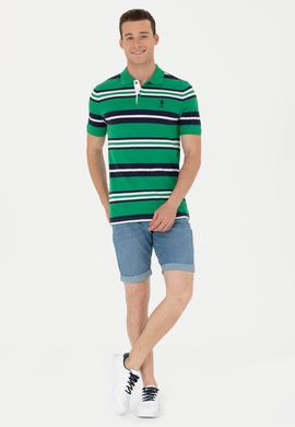 Erkek Yeşil Polo Yaka Tişört - 50263219033