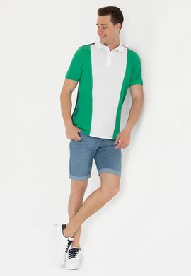 Erkek Yeşil Polo Yaka Tişört - 50263396033